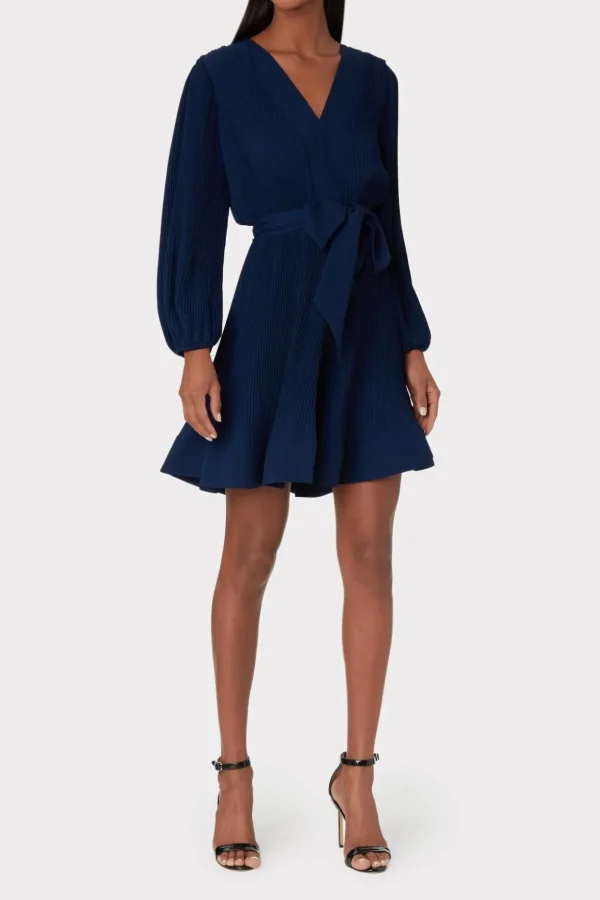 liv_pleated_dress_1-7.webp Guest Of Dresses-MILLY Liv Pleated Dress Navy