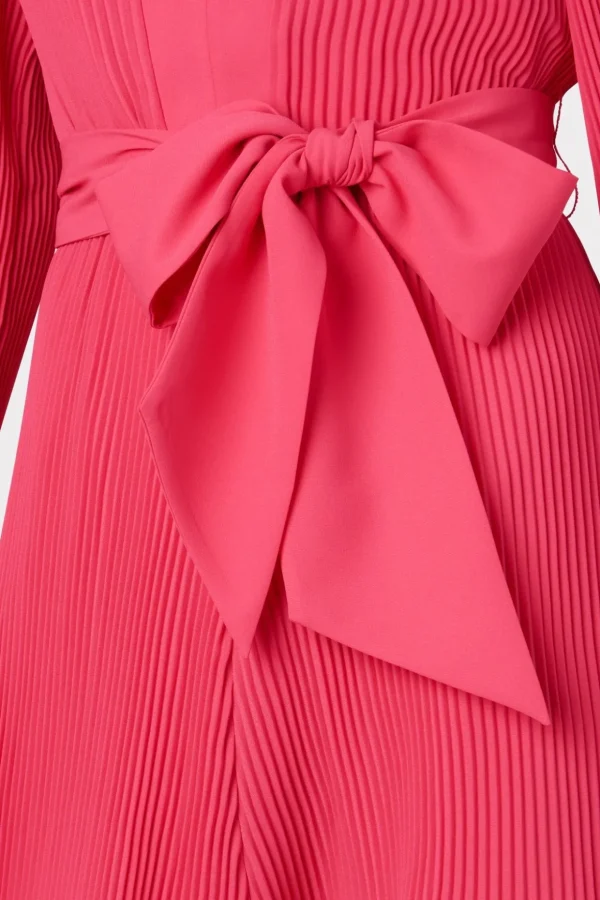 Pink Dresses-MILLY Liv Pleated Dress Milly Pink