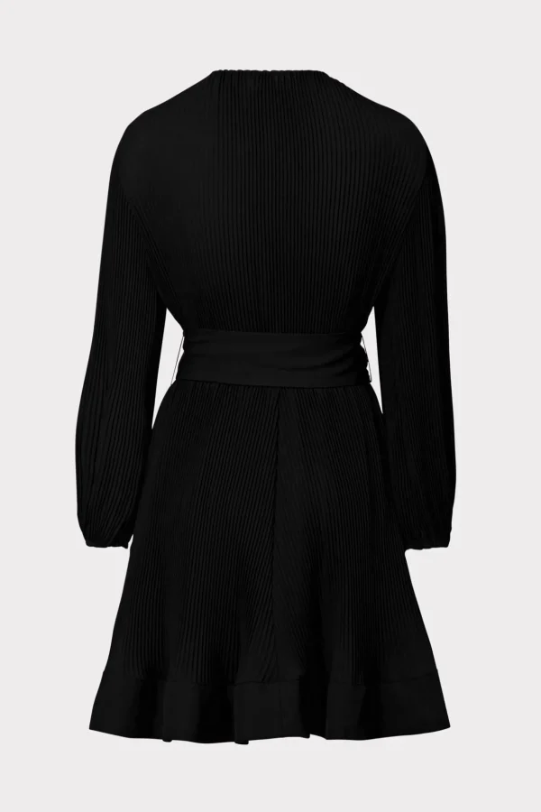 liv_pleated_dress_3-12.webp Mini Dresses-MILLY Liv Pleated Dress Black