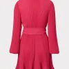 Mini Dresses-MILLY Liv Pleated Dress Milly Pink