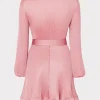 liv_satin_pleated_dress_3.webp Pink Dresses-MILLY Liv Satin Pleated Dress Rose Gold