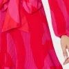 Cocktail Dresses-MILLY Liv Zebra Pleated Dress Milly Pink Multi