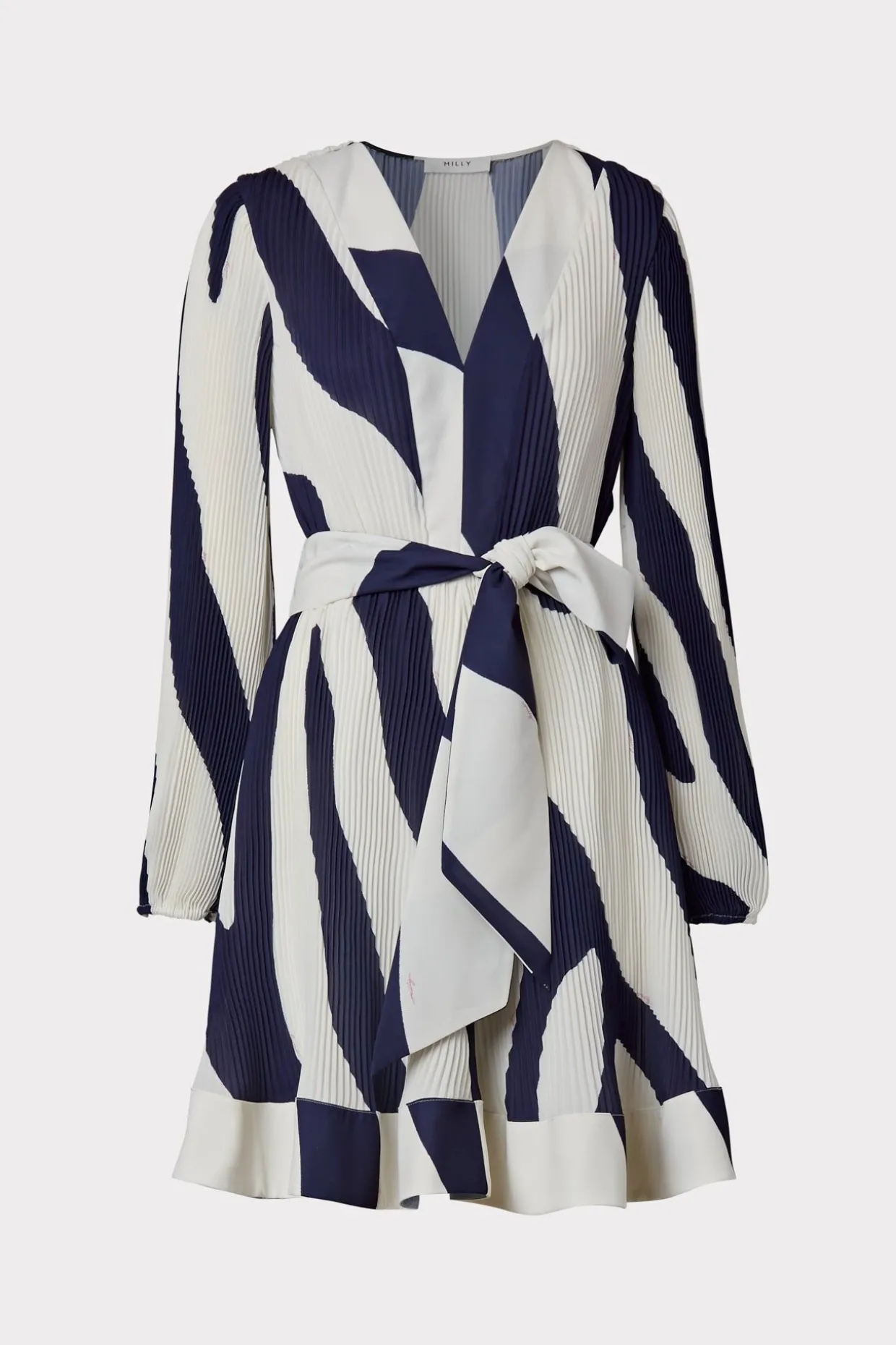 liv_zebra_print_dress_0.webp Jumpsuits & Rompers-MILLY Liv Zebra Print Dress Navy/Ecru