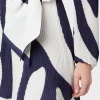 Cocktail Dresses-MILLY Liv Zebra Print Dress Navy/Ecru