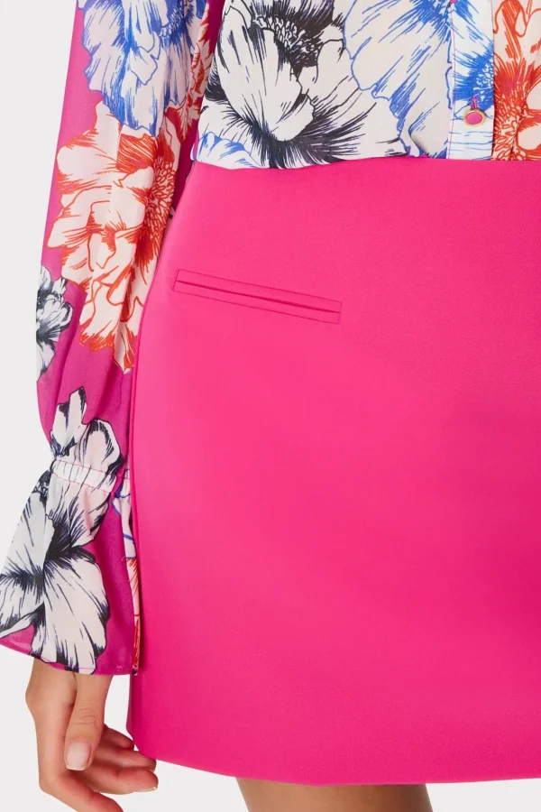Jumpsuits & Rompers-MILLY Lizzy Cady Mini Skirt Milly Pink