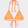 Bikinis-MILLY Lori Textured Triangle Bikini Top Neon Orange