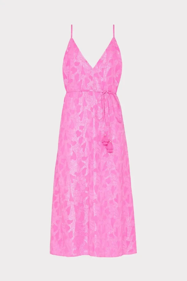 lurex_jacquard_spaghetti__0-1.webp Jumpsuits & Rompers-MILLY Lurex Jacquard Spaghetti Strap Cover-Up Pink