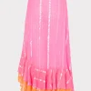 lurex_stripe_ruffle_wrap__3.webp Cover-Ups-MILLY Lurex Stripe Ruffle Wrap Skirt Neon Pink/Orange