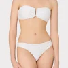 Bikinis-MILLY Margot Textured Waves Bikini Bottom White