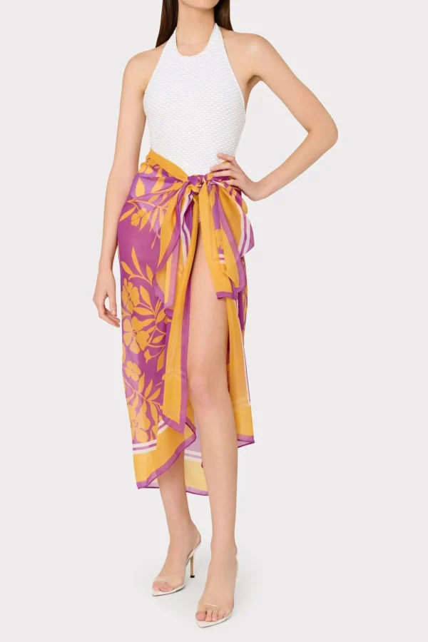 marigold_aroma_chiffon_sa_1.webp Cover-Ups-MILLY Marigold Aroma Chiffon Sarong Multi