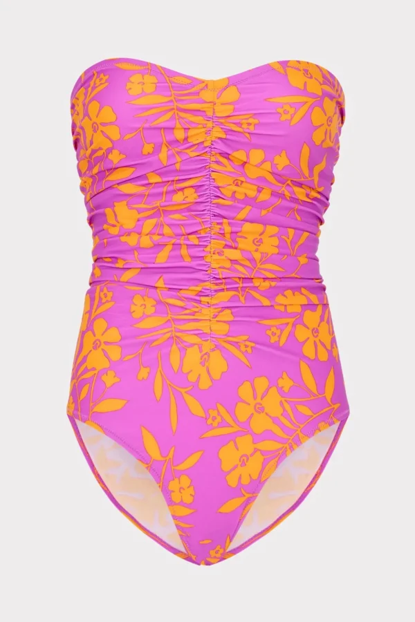 marigold_aroma_ruched_one_0-1.webp Jumpsuits & Rompers-MILLY Marigold Aroma Ruched One Piece Pink Multi