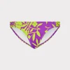 Jumpsuits & Rompers-MILLY Marigold Aroma Ruched Sides Bikini Bottom Purple Multi