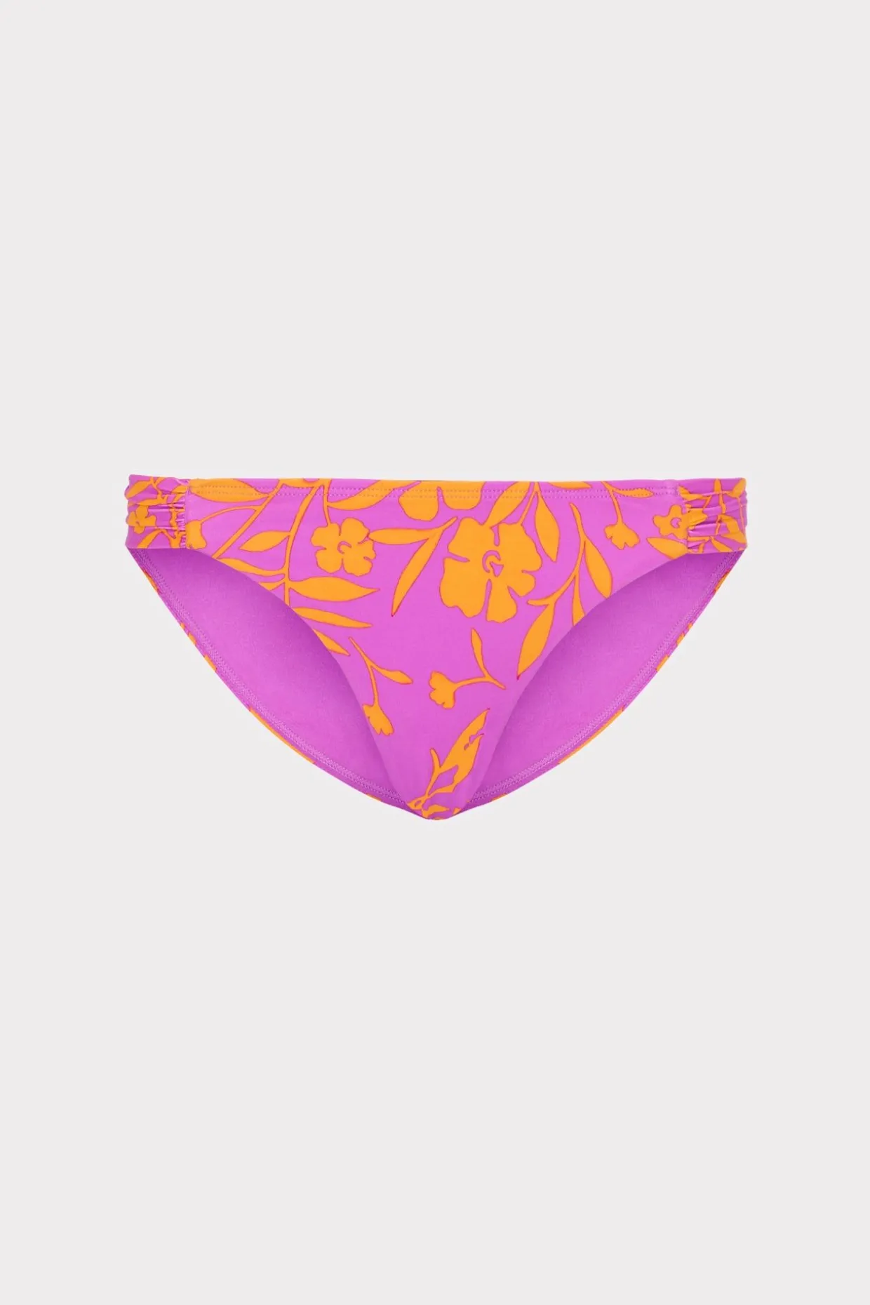 marigold_aroma_ruched_sid_0.webp Bikinis-MILLY Marigold Aroma Ruched Sides Bikini Bottom Multi