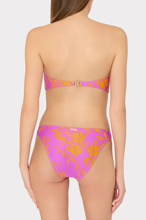 Jumpsuits & Rompers-MILLY Marigold Aroma Ruched Sides Bikini Bottom Multi