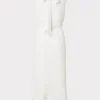 White Dresses-MILLY Melina Solid Pleated Dress White