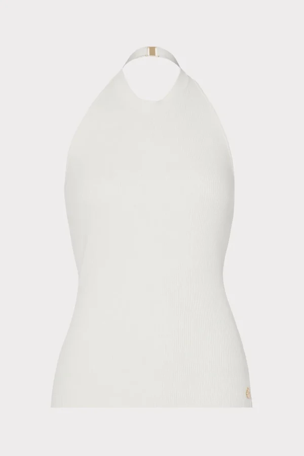 metal_neck_trim_halter_to_0.webp Sweaters & Knits-MILLY Metal Neck Trim Halter Top Ecru