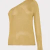metallic_knit_one_shoulde_0-1.webp Tops-MILLY Metallic Knit One Shoulder Top Gold