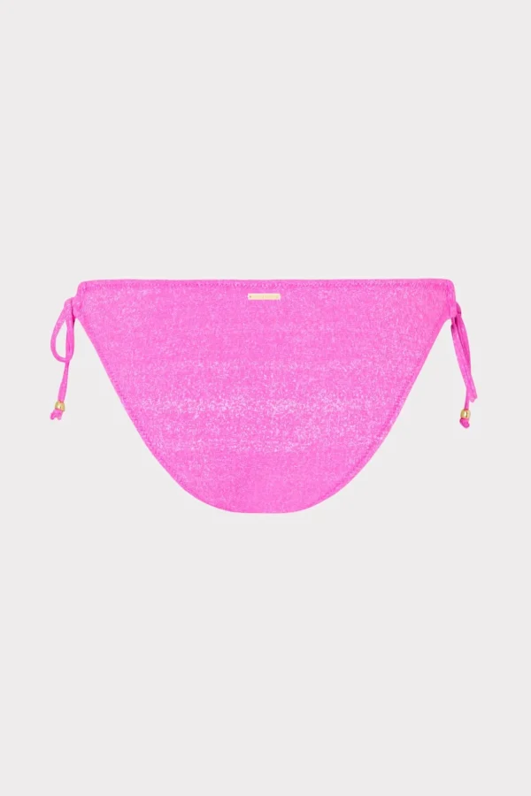 Bikinis-MILLY Metallic Ring Bikini Bottom Fuchsia/Silver