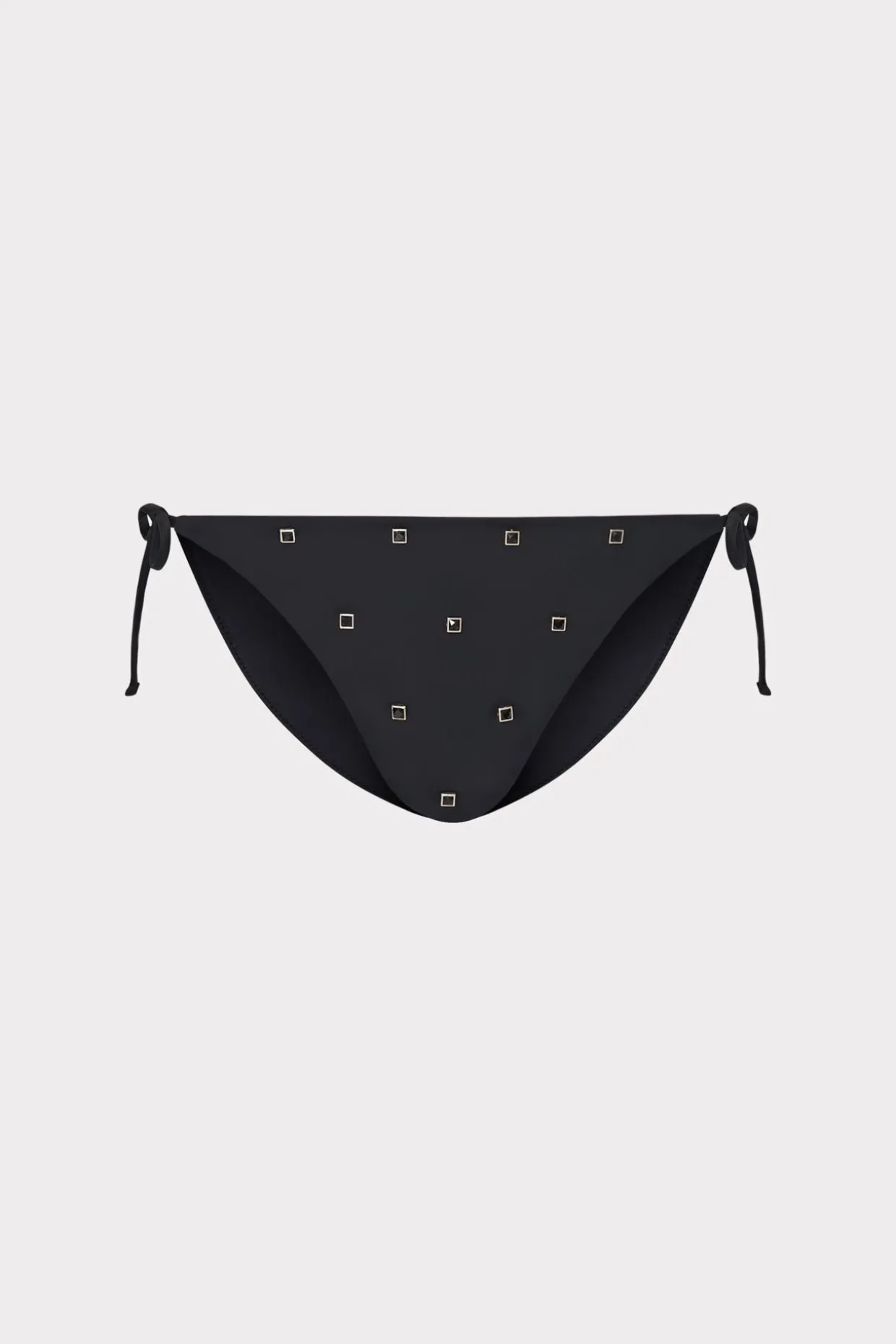 Jumpsuits & Rompers-MILLY Millie Diamond Heat Set String Bikini Bottom Black