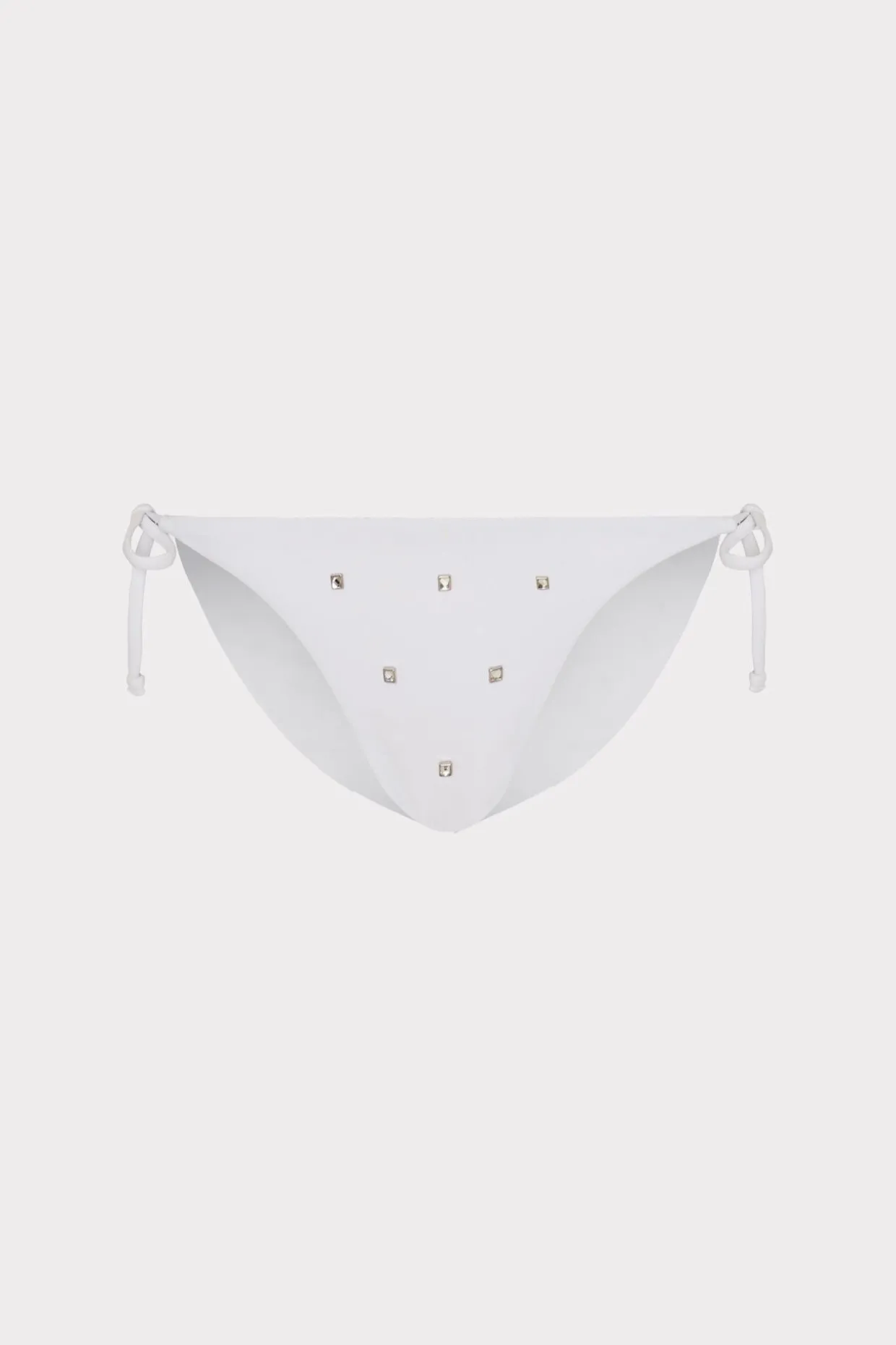 Jumpsuits & Rompers-MILLY Millie Diamond Heat Set String Bikini Bottom White
