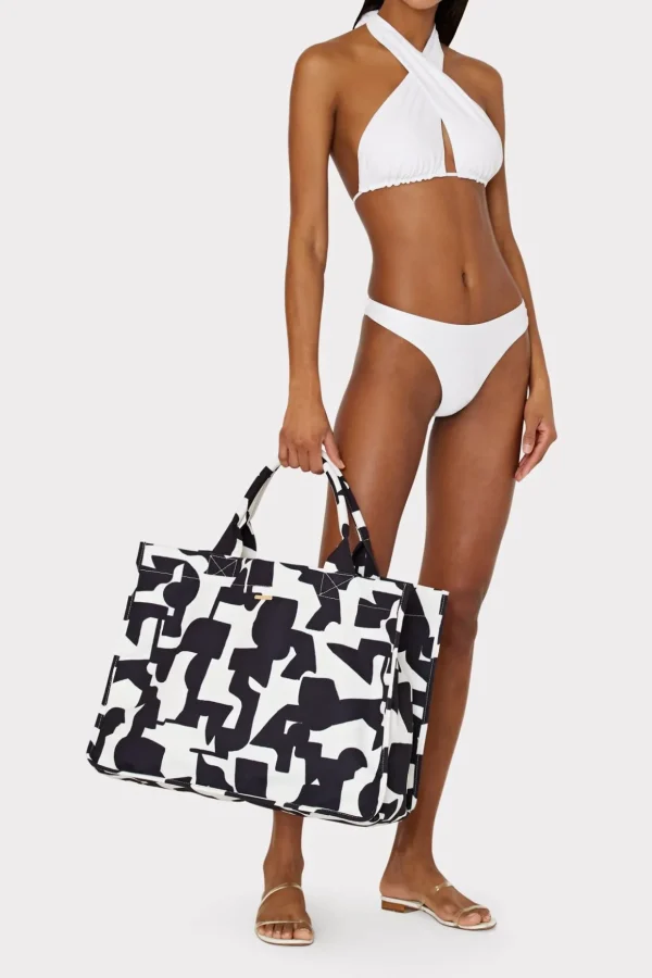 milly_mimi_tote_bag_1-2.webp Jumpsuits & Rompers-MILLY Mimi Tote Bag Black/Ecru