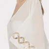 Cover-Ups-MILLY Mirrored Embroidery Caftan White/Gold