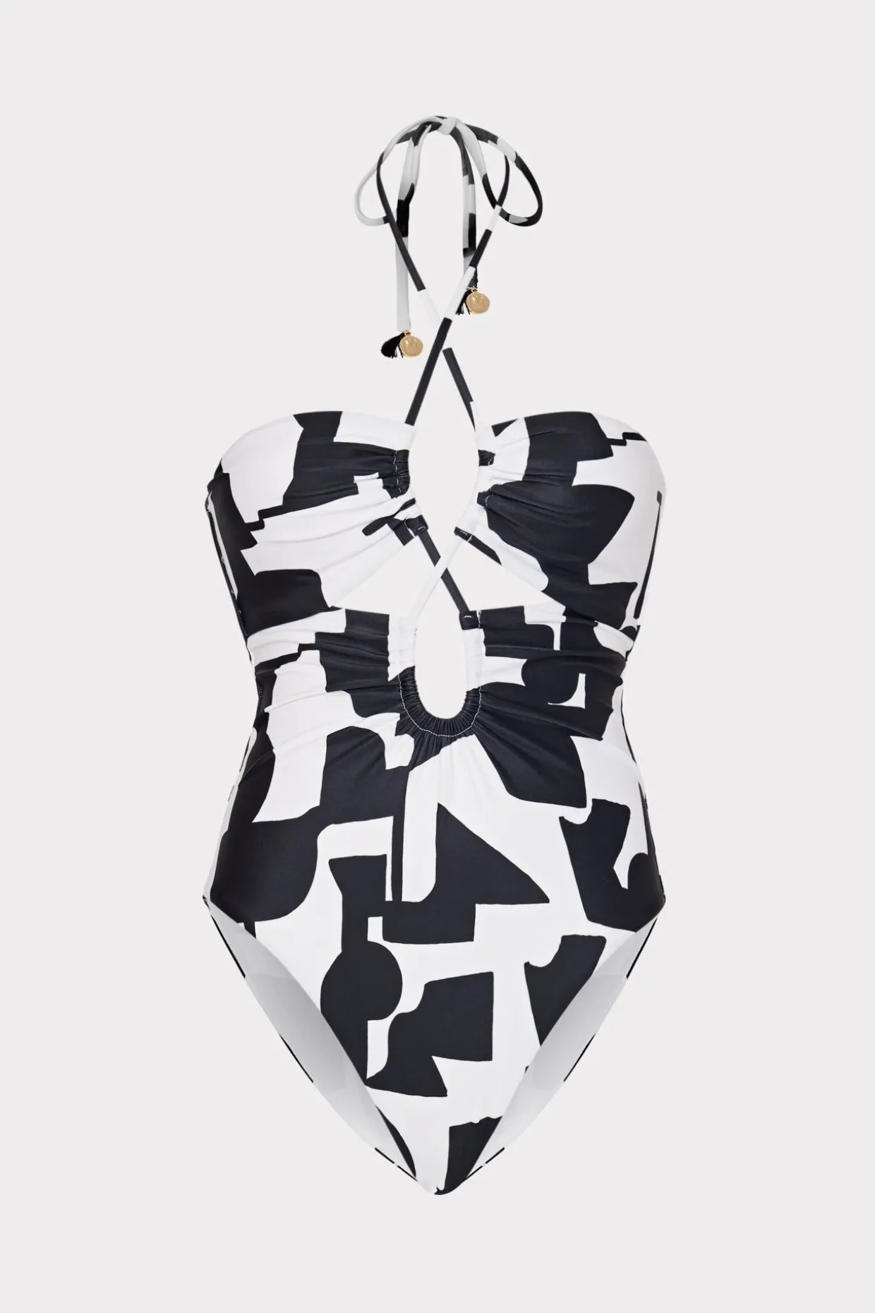 modern_geo_print_looped_c_0.webp One Piece Swimsuits-MILLY Modern Geo Print Looped Cutout One-Piece Black/Ecru
