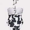 modern_geo_print_looped_c_3.webp One Piece Swimsuits-MILLY Modern Geo Print Looped Cutout One-Piece Black/Ecru
