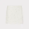 Skirts-MILLY Modern Mini Beaded Skirt Ecru