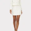 Skirts-MILLY Modern Mini Beaded Skirt Ecru