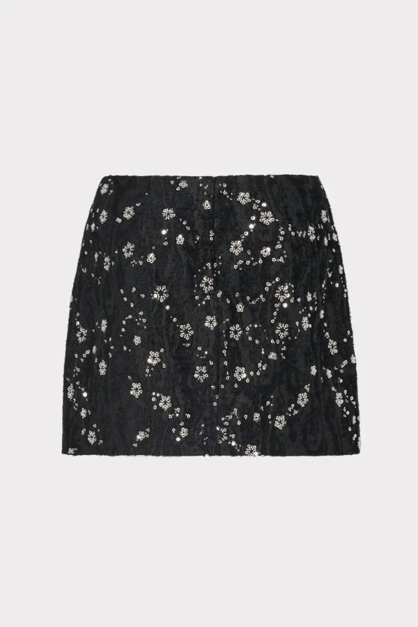 Skirts-MILLY Modern Mini Beaded Skirt Black