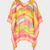 Jumpsuits & Rompers-MILLY Multi Color Chevron Caftan Green Multi