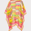 Cover-Ups-MILLY Multi Color Chevron Caftan Green Multi
