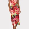 Guest Of Dresses-MILLY Multi Color Lace Dress Red Multi