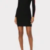 Knit Dresses-MILLY Multi Color Racer Stripe Mini Dress Black Multi
