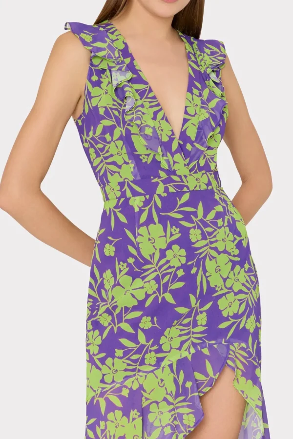 nanci_marigold_aroma_ruff_2.webp Jumpsuits & Rompers-MILLY Nanci Marigold Aroma Ruffle Dress Purple Multi