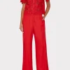 Jumpsuits & Rompers-MILLY Nash Viscose Twill Pants Red