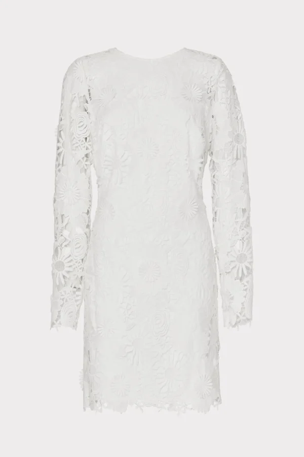 nessa_d_lace_dress_0-1.webp White Dresses-MILLY Nessa 3D Lace Dress White
