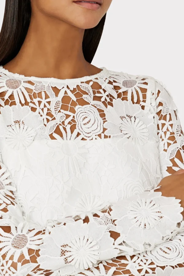 nessa_d_lace_dress_2-1.webp White Dresses-MILLY Nessa 3D Lace Dress White