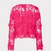 nori_d_lace_shirt_3-1.webp Jumpsuits & Rompers-MILLY Nori 3D Lace Shirt Milly Pink