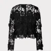 Jumpsuits & Rompers-MILLY Nori 3D Lace Shirt Black