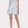 Jumpsuits & Rompers-MILLY Novi Poppy Embroidery Wrap Dress White/Blue
