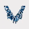 Bikinis-MILLY Ocean Puzzle Ruffle Bikini Top Navy Multi