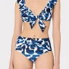 Bikinis-MILLY Ocean Puzzle Ruffle Bikini Top Navy Multi