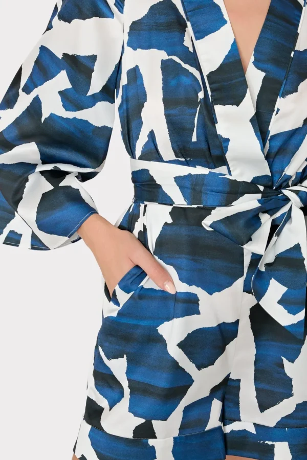 ocean_puzzle_satin_romper_2.webp Cover-Ups-MILLY Ocean Puzzle Satin Romper Navy Multi