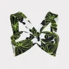 olivia_sea_of_petals_drap_0.webp Bikinis-MILLY Olivia Sea Of Petals Draped Bandeau Top Chartreuse/Black