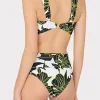 olivia_sea_of_petals_drap_4.webp Bikinis-MILLY Olivia Sea Of Petals Draped Bandeau Top Chartreuse/Black