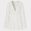 Cover-Ups-MILLY Olympia Lurex Stripe Coverup Dress White