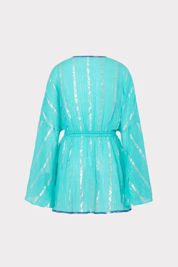 olympia_lurex_stripe_cove_2-2.webp Jumpsuits & Rompers-MILLY Olympia Lurex Stripe Coverup Dress Turquoise/Blue
