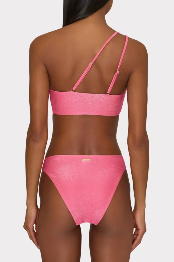 one_shoulder_oring_bikini_2.webp Jumpsuits & Rompers-MILLY One Shoulder O-Ring Bikini Top Shimmer Pink